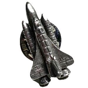 Vintage Silver Tone NASA Space Shuttle Pin Made in USA